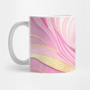 Pink and Gold Marble Mug